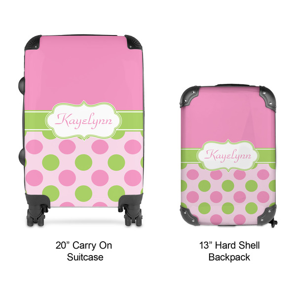 Pink & Green Dots Suitcase Set 4 - APPROVAL