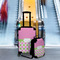 Pink & Green Dots Suitcase Set 4 - IN CONTEXT