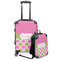 Pink & Green Dots Kids 2-Piece Luggage Set - Suitcase & Backpack (Personalized)