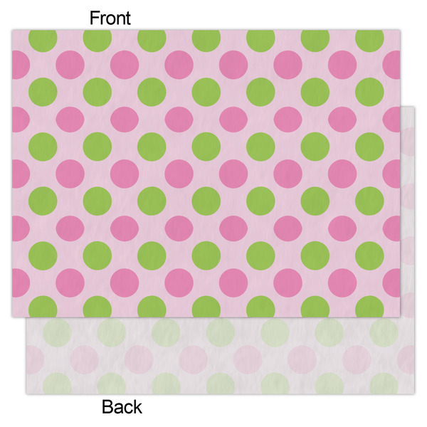 Pink & Green Dots Tissue Paper - Heavyweight - Large - Front & Back