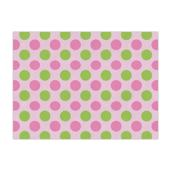 Custom Pink & Green Dots Large Tissue Papers Sheets - Heavyweight