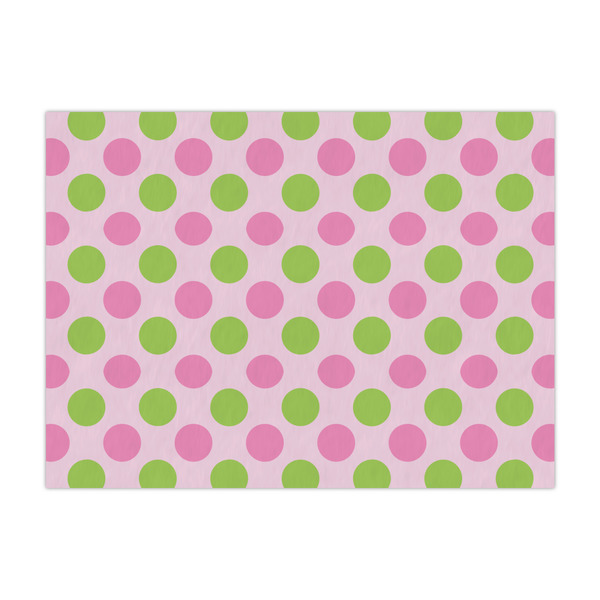 Custom Pink & Green Dots Tissue Paper Sheets - Large - Heavyweight