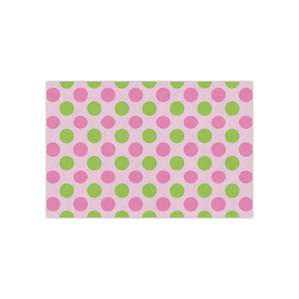 Custom Pink & Green Dots Small Tissue Papers Sheets - Heavyweight