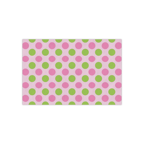 Custom Pink & Green Dots Tissue Paper Sheets - Small - Heavyweight