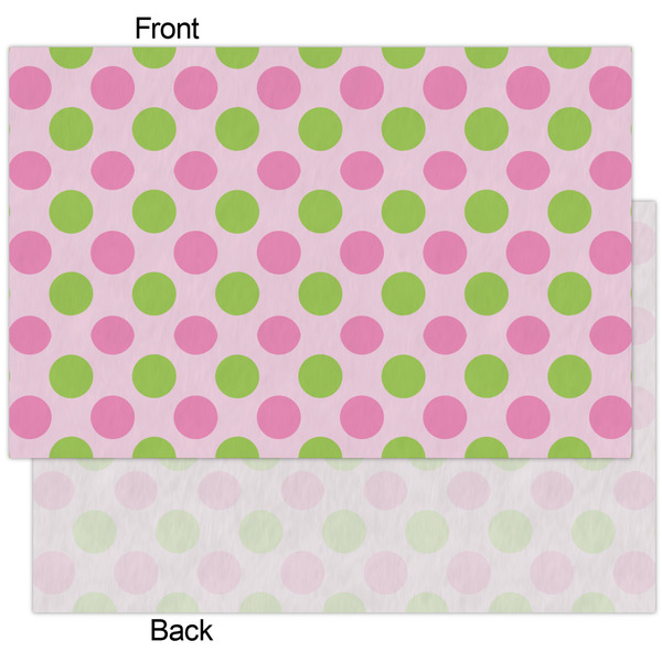 Pink & Green Dots Tissue Paper - Heavyweight - XL - Front & Back