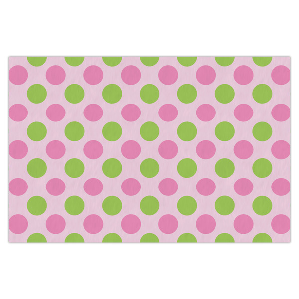 Custom Pink & Green Dots X-Large Tissue Papers Sheets - Heavyweight