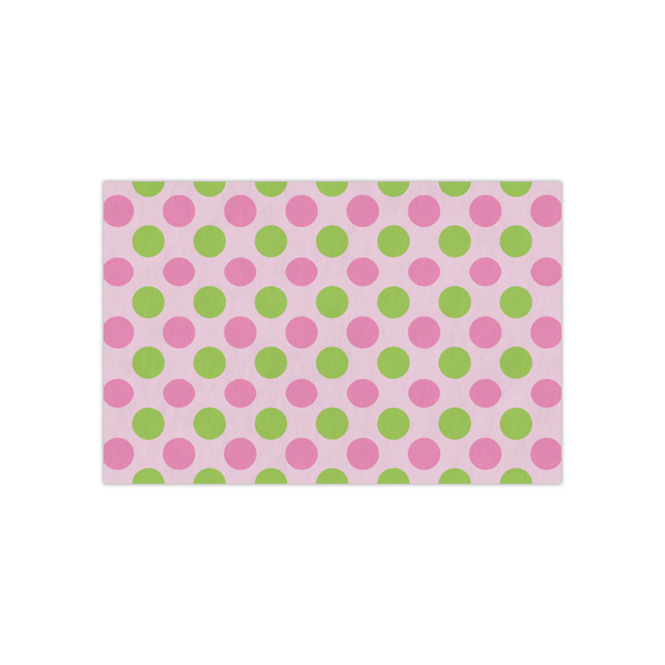 Custom Pink & Green Dots Small Tissue Papers Sheets - Lightweight