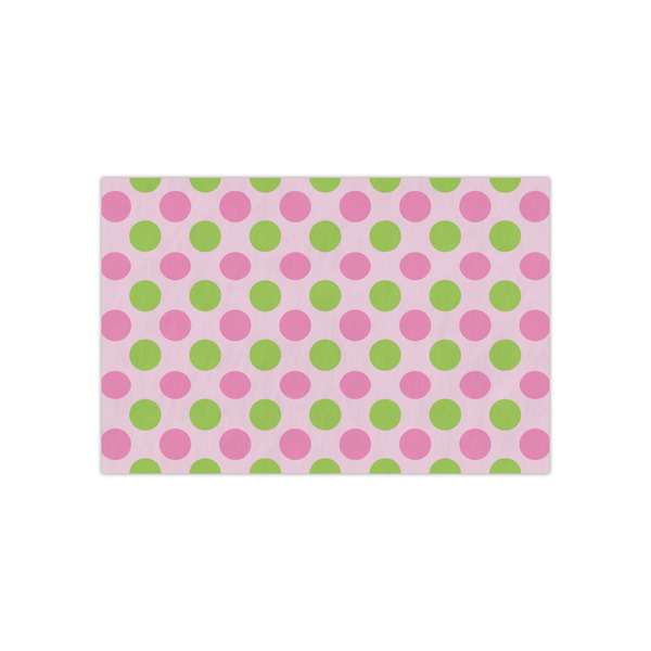 Custom Pink & Green Dots Tissue Paper Sheets - Small - Lightweight