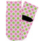 Pink & Green Dots Toddler Ankle Socks - Single Pair - Front and Back