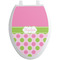 Pink & Green Dots Toilet Seat Decal (Personalized)