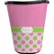 Pink & Green Dots Waste Basket - Single Sided (Black) (Personalized)