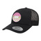 Pink & Green Dots Trucker Hat - Black (Personalized)