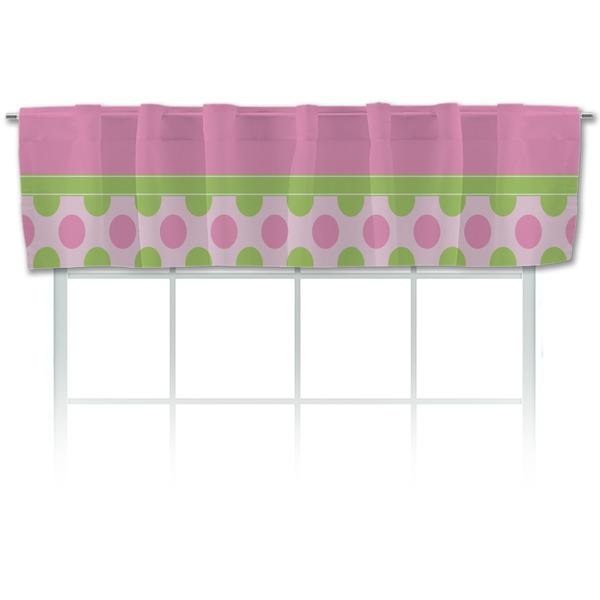Custom Pink & Green Dots Valance
