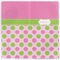 Pink & Green Dots Vinyl Document Wallet - Apvl