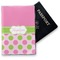 Pink & Green Dots Vinyl Passport Holder (Personalized)