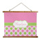 Pink & Green Dots Wall Hanging Tapestry - Landscape - MAIN