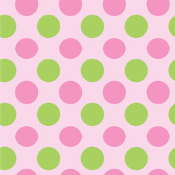 Pink & Green Dots Wallpaper & Surface Covering (Peel & Stick 24"x 24" Sample)