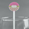 Pink & Green Dots White Plastic 5.5" Stir Stick - Round - Main