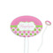 Pink & Green Dots Oval Plastic Stir Sticks (Personalized)