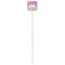 Pink & Green Dots White Plastic Stir Stick - Single Sided - Square - Single Stick