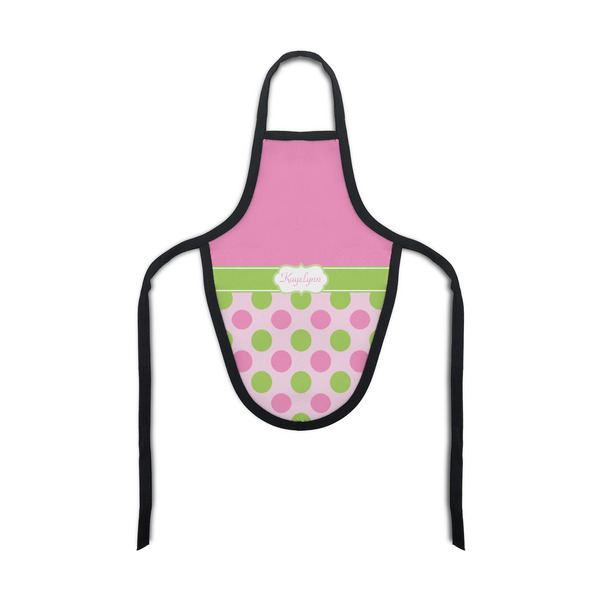 Custom Pink & Green Dots Bottle Apron (Personalized)