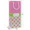 Pink & Green Dots Wine Gift Bag - Dimensions