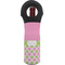 Pink & Green Dots Wine Tote Bag w/ Name or Text