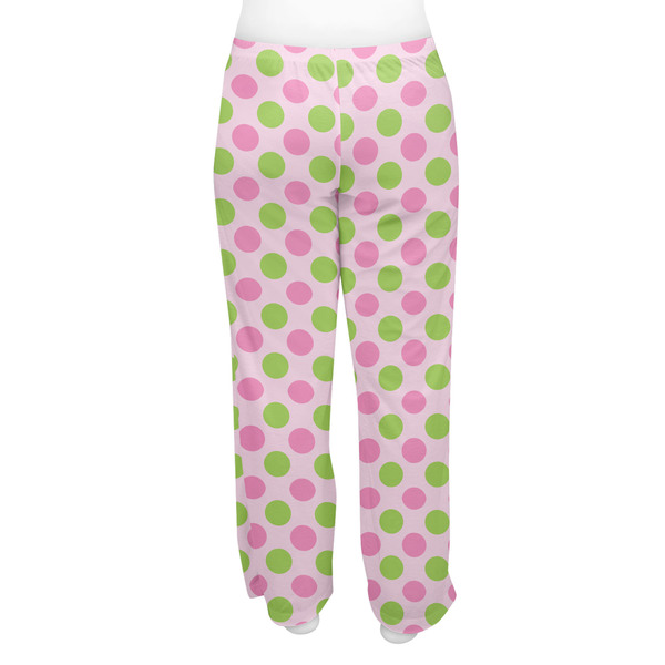 Pink & Green Dots Women's Pj on model - Back