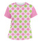 Pink & Green Dots Womens Crew Neck T Shirt - Main