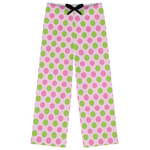 Pink & Green Dots Womens Pajama Pants - XS
