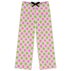 Pink & Green Dots Womens Pajama Pants