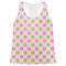Pink & Green Dots Womens Racerback Tank Top - Large