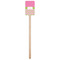 Pink & Green Dots Wooden 6.25" Stir Stick - Rectangular - Single Stick