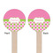 Pink & Green Dots Wooden 6" Stir Stick - Round - Double Sided - Front & Back