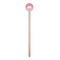 Pink & Green Dots Wooden 6" Stir Stick - Round - Single Stick