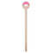 Pink & Green Dots Wooden 7.5" Stir Stick - Round - Single Stick