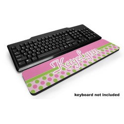 Pink & Green Dots Keyboard Wrist Rest (Personalized)