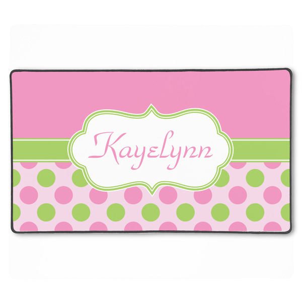 Pink & Green Dots XXL Gaming Mouse Pads - 24" x 14" - APPROVAL