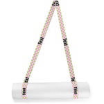 Pink & Green Dots Yoga Mat Strap (Personalized)