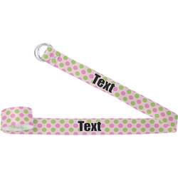 Pink & Green Dots Yoga Strap (Personalized)