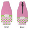 Pink & Green Dots Zipper Bottle Cooler - APPROVAL