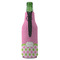Pink & Green Dots Zipper Bottle Cooler - BACK (bottle)