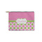 Pink & Green Dots Zipper Pouch Small (Front)