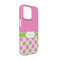 Pink & Green Dots iPhone 13 Case - Angle