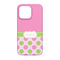 Pink & Green Dots iPhone 13 Case - Back