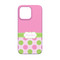 Pink & Green Dots iPhone 13 Mini Case - Back