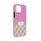 Pink & Green Dots iPhone Case - Rubber Lined - iPhone 13 Mini (Personalized)
