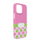 Pink & Green Dots iPhone 13 Pro Case - Angle