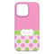 Pink & Green Dots iPhone 13 Pro Max Case - Back