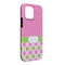 Pink & Green Dots iPhone 13 Pro Max Tough Case - Angle